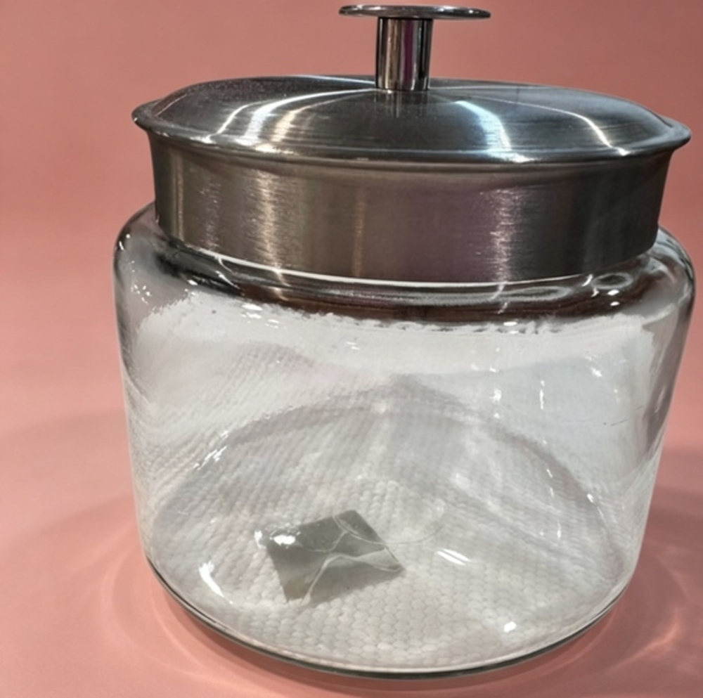 Anchor Hocking 64 oz Glass Storage Jar with Stainless Steel‎ Lid